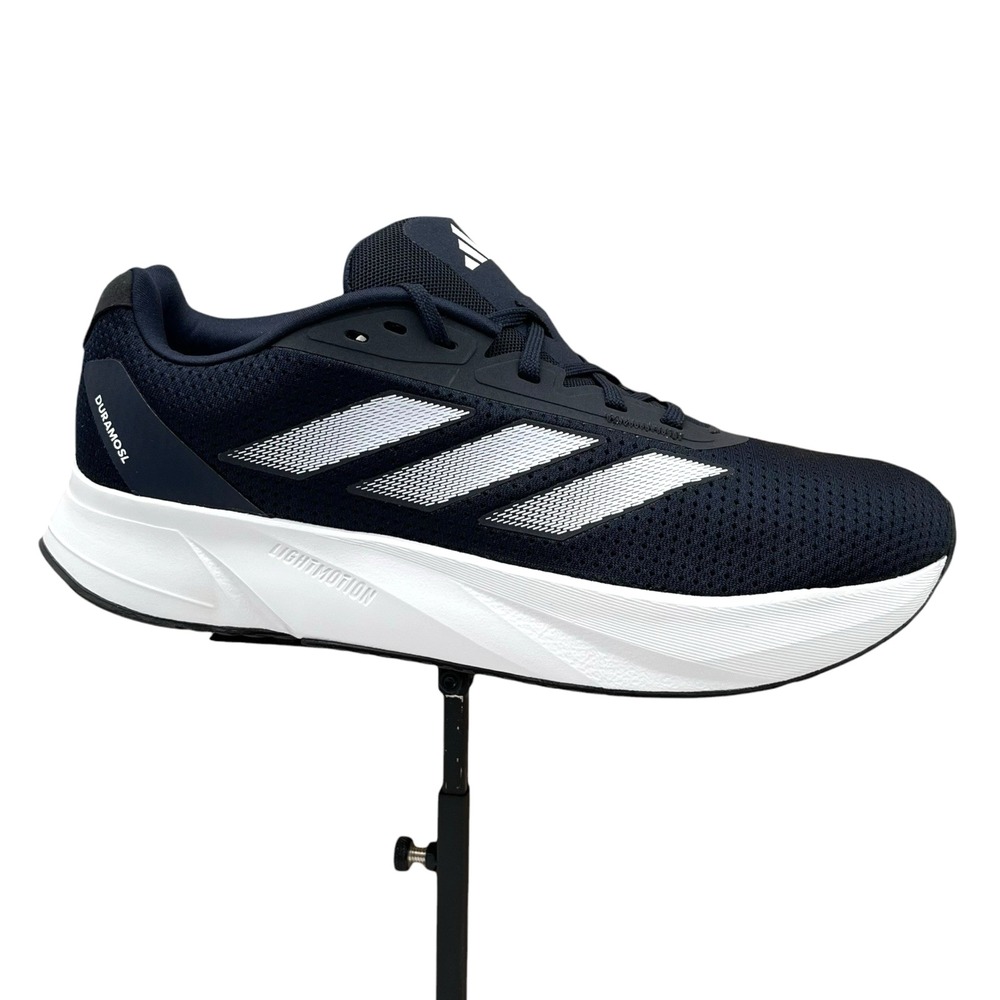 Adidas Duramo SL Mens Running Shoes Size 11.5 Navy Blue White Athletic Comfort
